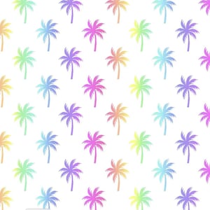 Surfside - Palm Trees White from Freckle and Lollie Fabric