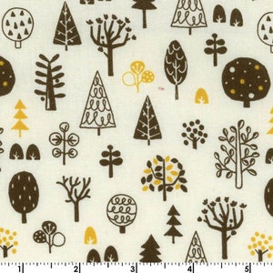 Scandinavian Forest - Nature Forest Trees Ivory from Cosmo