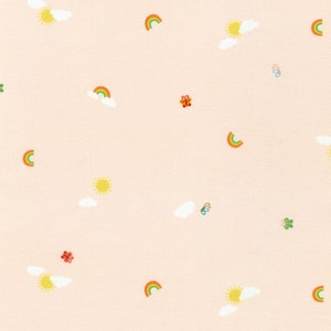 Cuddly Countryside - Rainbows Pink from Robert Kaufman Fabrics