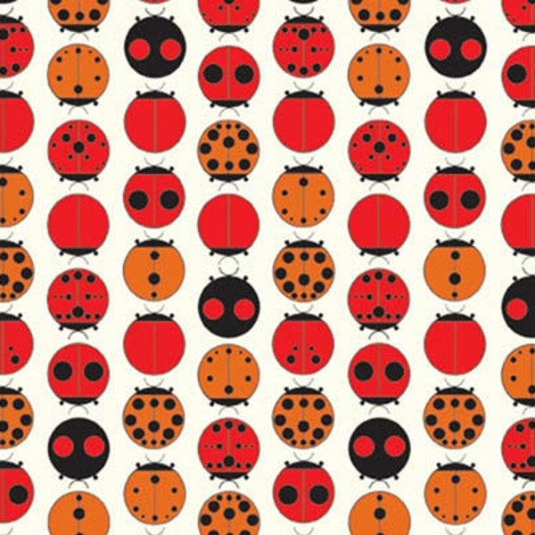 Charley Harper - Ladybugs - Organic Cotton Fabric from Birch Fabric