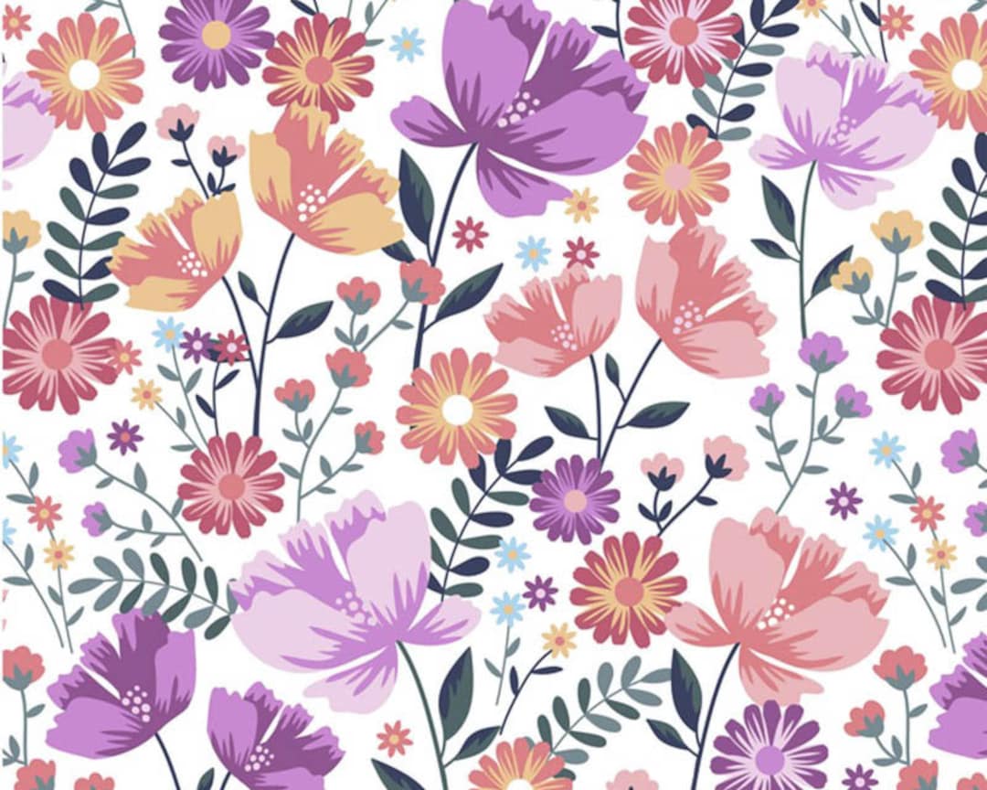 Garden Bloom Multi Bloom From David Textiles Fabrics - Etsy