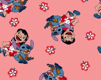 Lilo and Stitch - Lilo and Stitch Forever Pink from Springs Creative Fabric