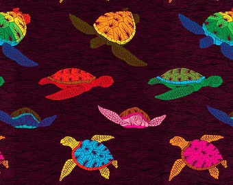 Indigo West - Turtle Bay Color Burst from Alexander Henry Fabric