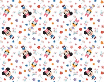 Disney The Day of the Little World - Minnie and Daisy from Camelot Fabrics