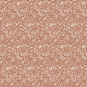 Cottage Farmhouse Fusion - Small Monotone Floral Terracota from Studio E Fabrics