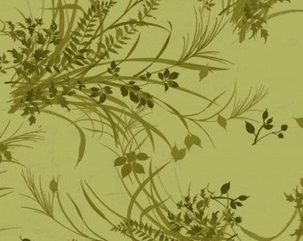 Peut inclure: Un motif sans couture avec un motif répétitif de feuillage et de branches vertes sur un fond vert clair.