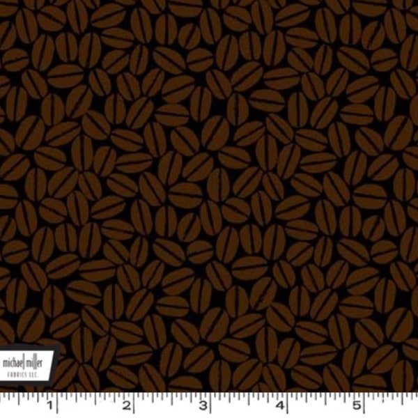 Coffee Is Always The Answer - Fresh Ground Coffee Beans Brown from Michael Miller Fabric