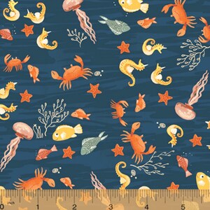 Mermaids - Sea Life Navy from Windham Fabrics