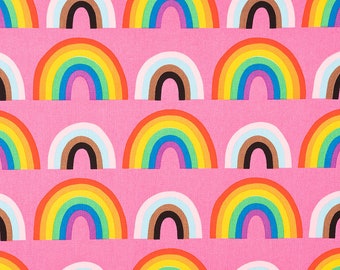 Love is Love - Double Rainbow Pink from Alexander Henry Fabrics