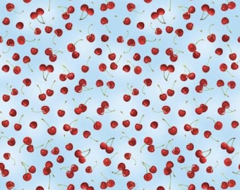 Cherry Hill - Cherries Blue from Benartex Fabrics