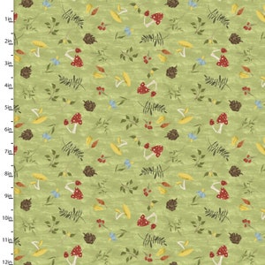 You Light My Way Gnome - Nature Toss Green from 3 Wishes Fabric