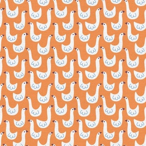 Animal Kingdom - Goose Orange by Jessica Nielsen from Paintbrush Studio Fabrics
