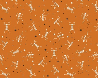 Bad To The Bone - Skeletons Orange di My Mind's Eye da Riley Blake Fabric
