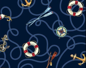 World Traveler - Lifeline Navy from Michael Miller Fabric