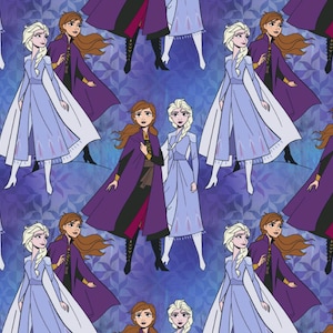 Frozen II - Anna Elsa Standing by Disney from Springs Creative Fabric