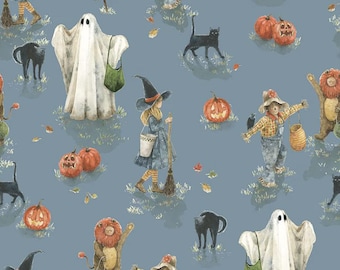 Trick or Treat - Main Dust Blue from Riley Blake Fabric
