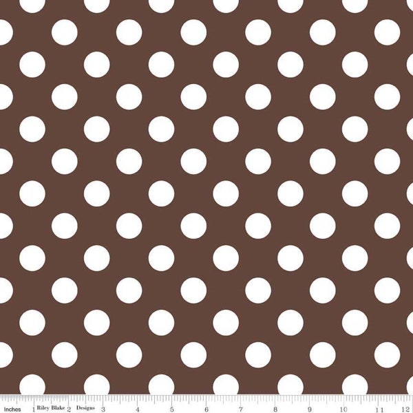 Basic Medium Dots Brown from Riley Blake Fabric