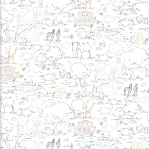 Two by Two - Scenic Outline White from 3 Wishes Fabric