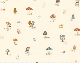 Woodland Wildflowers - Mushrooms Natural 45585 11 from Moda Fabrics