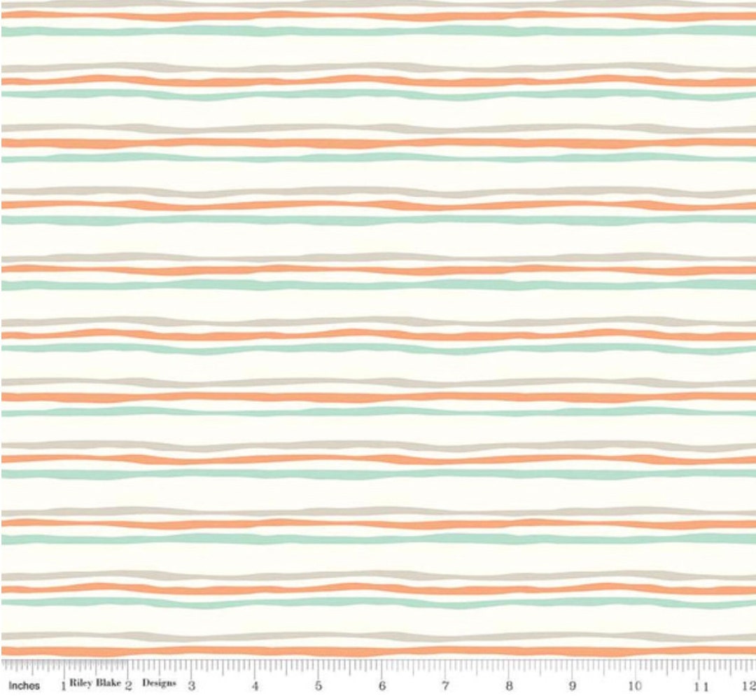 Buy Riptide Stripes Orange by Citrus and Mint Designs From Riley