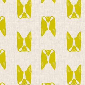 Cats and Dogs - Dogs Yellow by Sarah Golden from Andover Fabrics