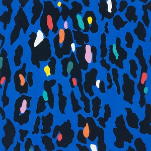 At the Copa - Rico Animal Print Royal Blue from Alexander Henry Fabric