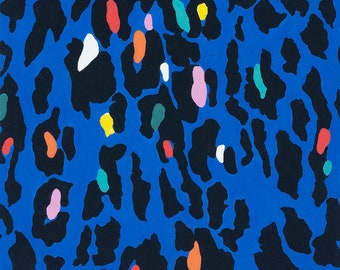 At the Copa - Rico Animal Print Royal Blue from Alexander Henry Fabric