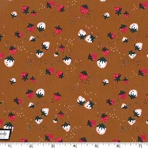 Curiosity - Strawberry Delight Cinnamon from Michael Miller Fabric