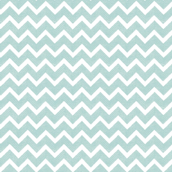 At the Zoo - Zig Zag Aqua by Nicola Manson from Studio E Fabrics