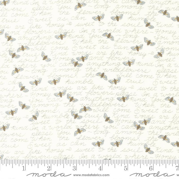 Honey Lavender - Words Text Bees Natural 56084 11 from Moda Fabrics