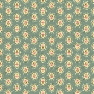 Crystal Farm - Medallion Pale Blue from Andover Fabrics