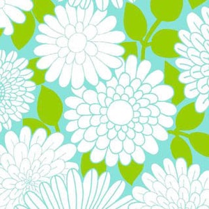 Cruzin - Aqua Floral by Barbara Jones from Henry Glass