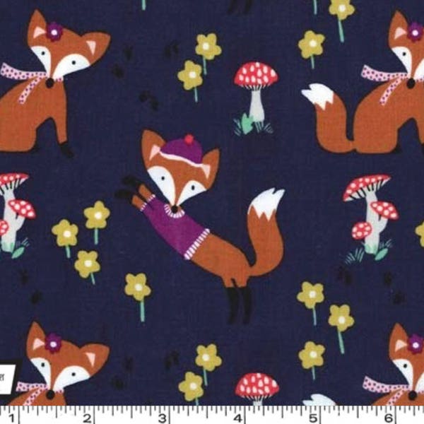 Lil’ Foxy - Azul marino de Michael Miller