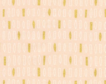 Wayside - Shapes Metallic Natural by Karen Lewis from Robert Kaufman Fabric