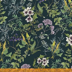 Secret Garden Herbarium Floral in Slate Secret Garden Herbarium Floral in Slate