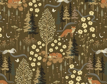 Willow Bend - Wildlands Forest Fox Cedar Brown di Windham Fabrics
