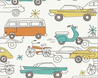 Circa 52 - Cars - Organic Cotton Fabric by Monaluna from Birch Fabrics