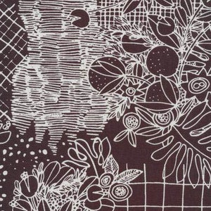 Terrestrial CANVAS - Overgrowth Black by Sarah Watson from Cloud 9 Fabrics