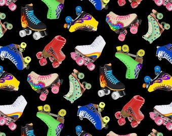 動きながら - エリザベススタジオファブリックのローラースケートブラック