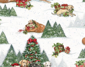 Christmas - Christmas Dogs by Susan Winget from Springs Creative Fabric
