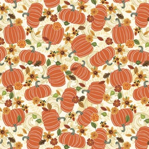 Gather Together - Pumpkin Harvest Cream from Benartex Fabrics