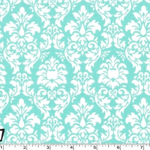 Petite Dandy Damask - Aqua from Michael Miller