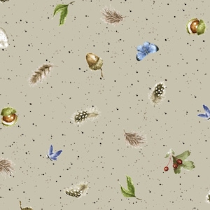 Love Is - Forest Little Naturals Tan by Hannah Dale from Maywood Studio Fabric