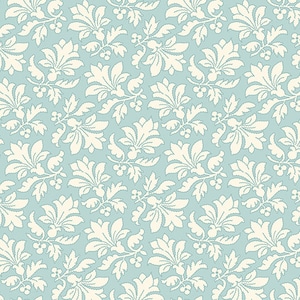 Annabella - Damask Floral Teal from Andover Fabrics