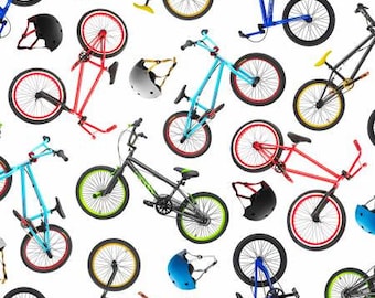 May include: A seamless pattern of colorful bicycles with various designs and colors. The bicycles are arranged in a repeating pattern, creating a dynamic and energetic visual.