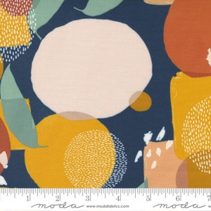 Frisky - Focal Shapes Dk Blue 1770 18 by Zen Chic from Moda Fabrics