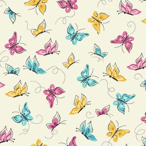 Little Darlings - Flutter Butterfly Cream from Freckle and Lollie Fabric