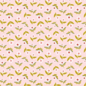 Nordic Spring ORGANIC - Flower Toss Pink from Felicity Fabrics