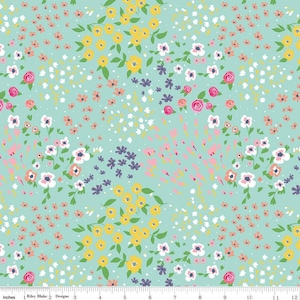 Poppy and Posey - Garden Florals Mint by Dodo Lee Poulsen from Riley Blake Fabric