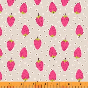 Sew Good - Strawberries Beige by Deborah Fisher from Windham Fabrics